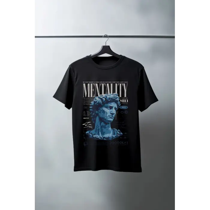 iegiyim™ Unisex Oversize 24/1 Penye DTF Baskılı Tişört - DTF95