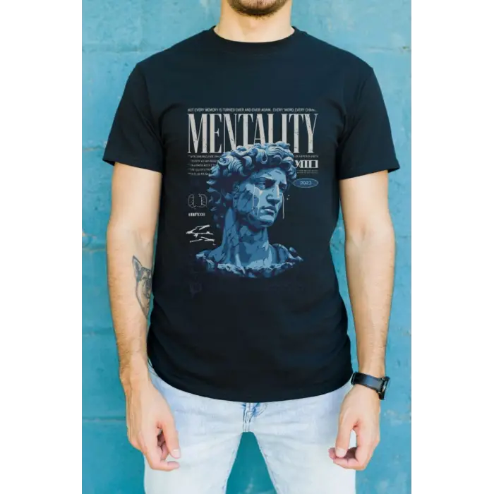 iegiyim™ Unisex Oversize 24/1 Penye DTF Baskılı Tişört - DTF96