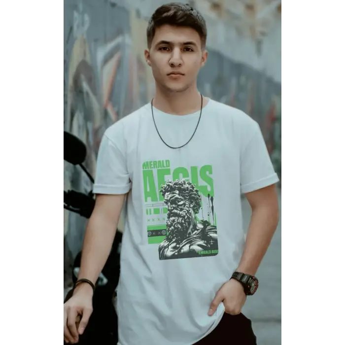 iegiyim™ Unisex Oversize 24/1 Penye DTF Baskılı Tişört - DTF99