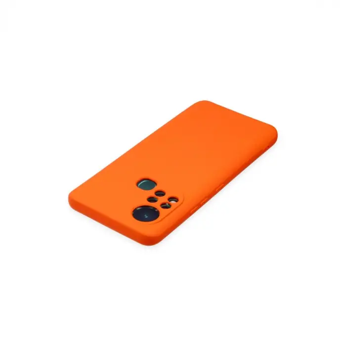 İnfinix Hot 11s Kılıf Nano İçi Kadife Silikon - Turuncu
