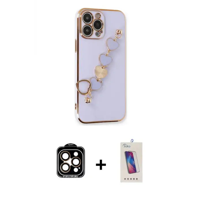 iPhone 14 Pro Max Kılıf Nova Işık Prime - Siyah Joko 5D Cam + PVD Metal Kamera Lens - TU
