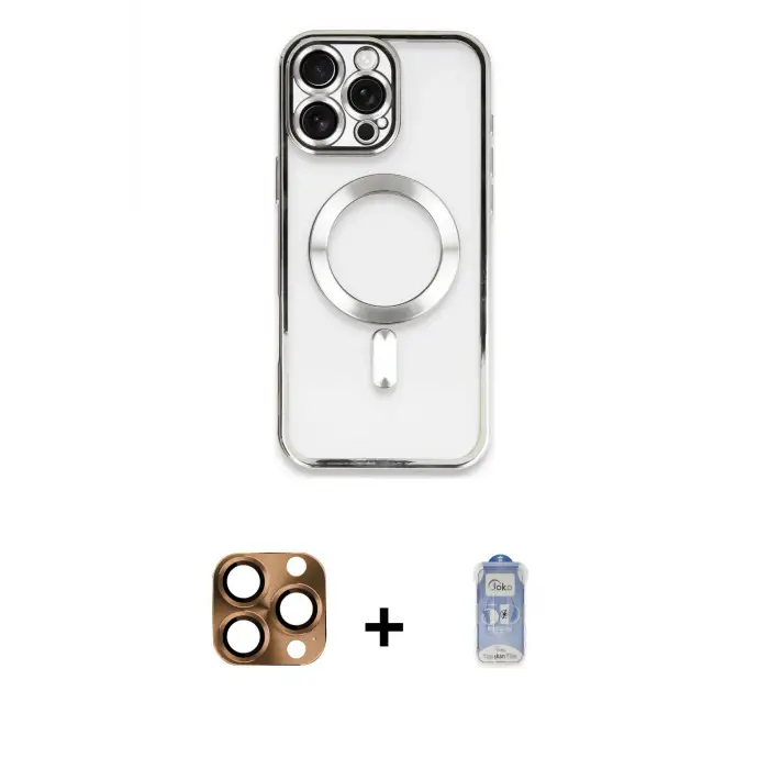 iPhone 16 Pro Max Kılıf Nova Işık Özel Seri - Siyah Joko Magic 5D Cam + Pers Alüminyum Kamera Lens - CLTM