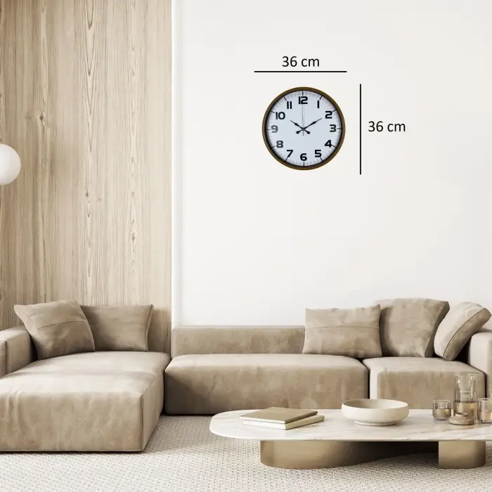 Kahverengi 36 Cm Standart Duvar Saati