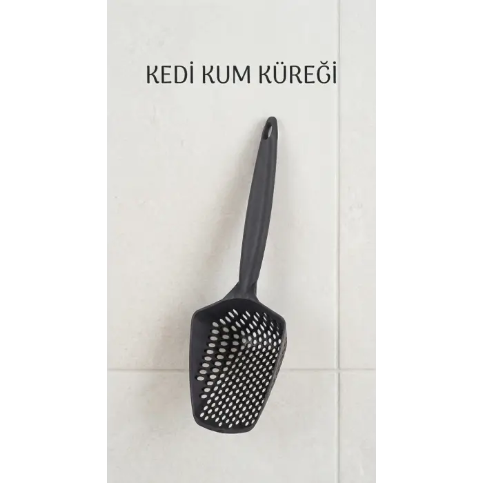 Kedi Kumu Eleme Küreği Çift Taraflı Ağlı Ve Plastik Çerçeve İle Temizleme