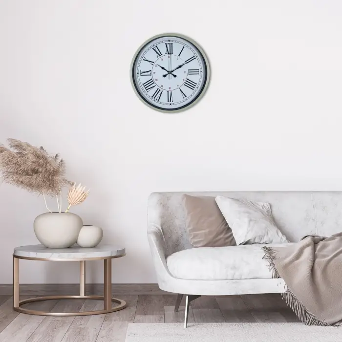 Krem 36 Cm Dekoratif Modern Duvar Saati