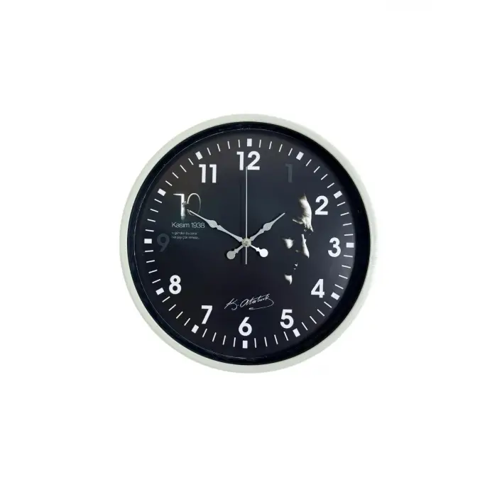 Krem 36 Cm Elegant Atatürk Duvar Saati