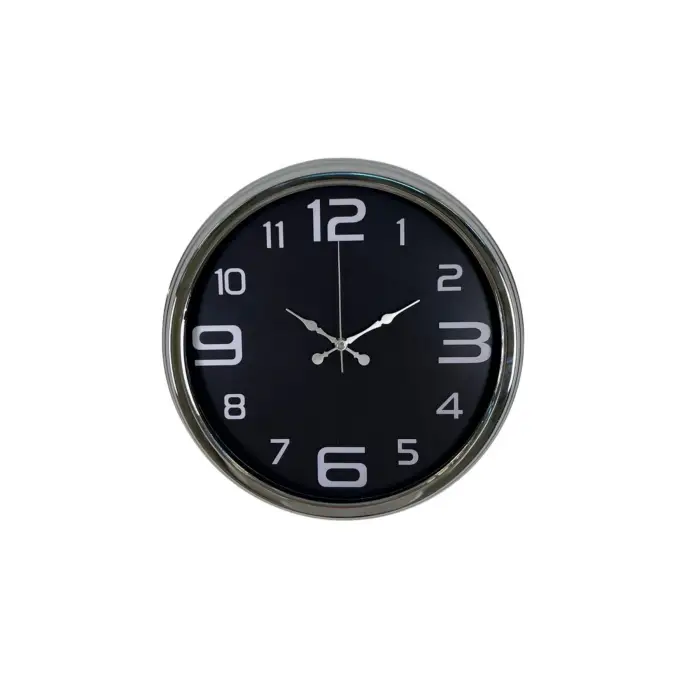 Krom Sade 40 Cm Metal Duvar Saati