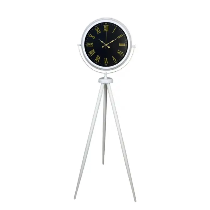 Lüks Beyaz Tripod Ayaklı Saat