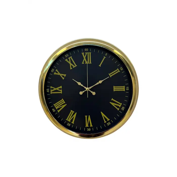 Noble Gold Black 40 Cm Metal Duvar Saati
