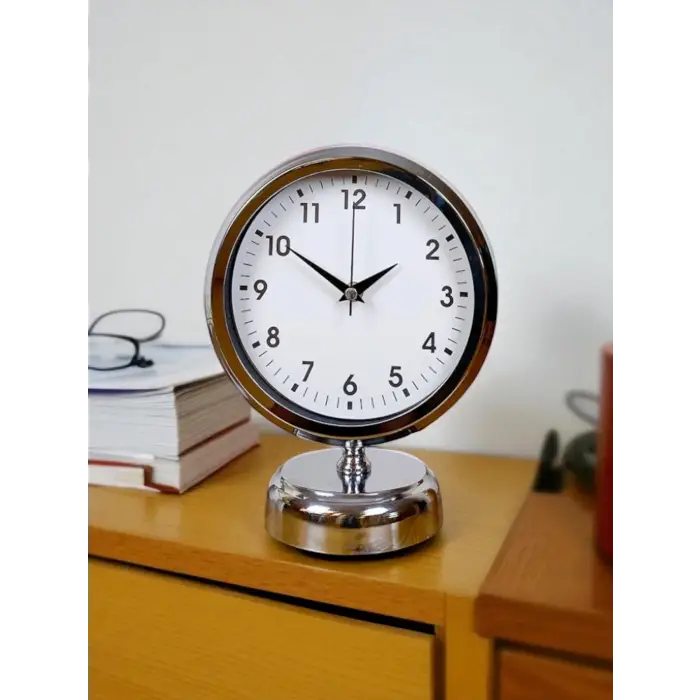 Noble Time 25 x 20 Cm Metal Krom Masa Saati