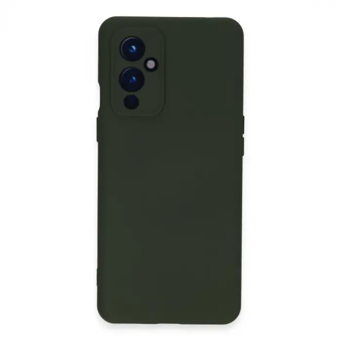 One Plus 9 Kılıf Nano İçi Kadife Silikon - Koyu Yeşil