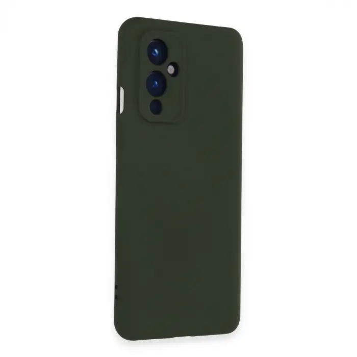 One Plus 9 Kılıf Nano İçi Kadife Silikon - Koyu Yeşil