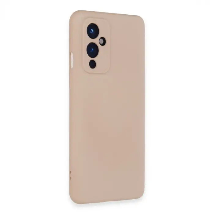One Plus 9 Kılıf Nano İçi Kadife Silikon - Pudra