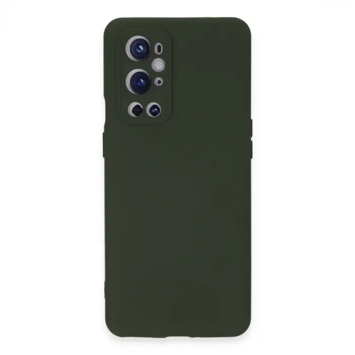 One Plus 9 Pro Kılıf Nano İçi Kadife Silikon - Koyu Yeşil