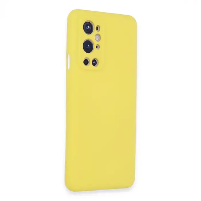 One Plus 9 Pro Kılıf Nano İçi Kadife Silikon - Sarı