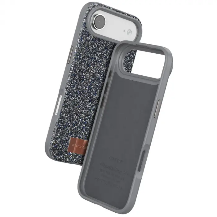 Onegif Apple İphone 17 Air Bright Simli Kapak - Gümüş