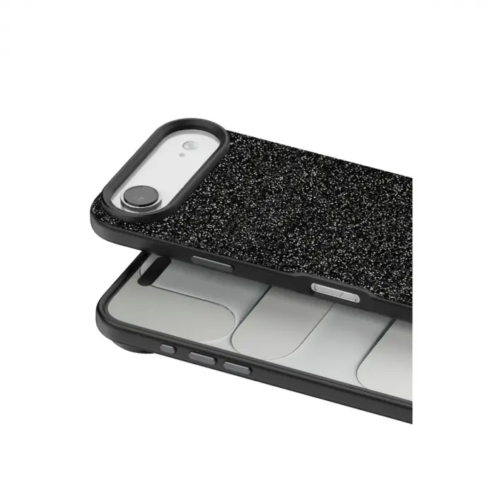 Onegif Apple İphone 17 Air Bright Simli Kapak - Siyah