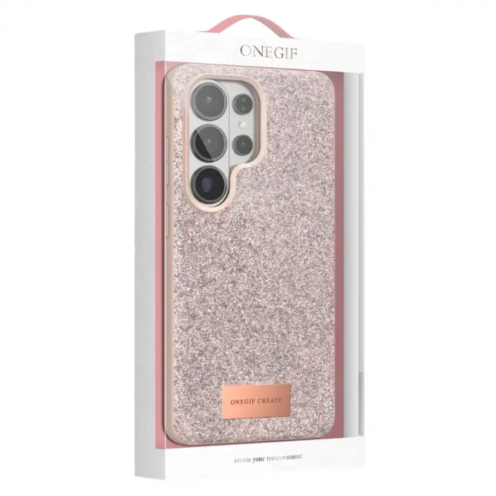 Onegif Samsung Galaxy S26 Ultra Bright Simli Kapak - Siyah