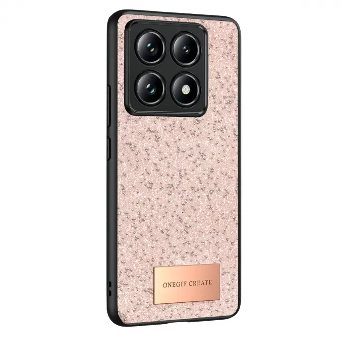 Onegif Xiaomi Mi 14t Pro Bright Simli Kapak - Pembe