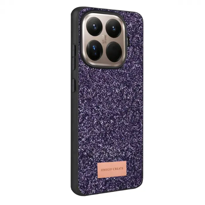 Onegif Xiaomi Mi 15t Pro Bright Simli Kapak - Derin Mor