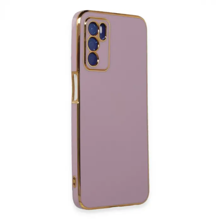 Oppo A16 Kılıf Volet Silikon - Mor