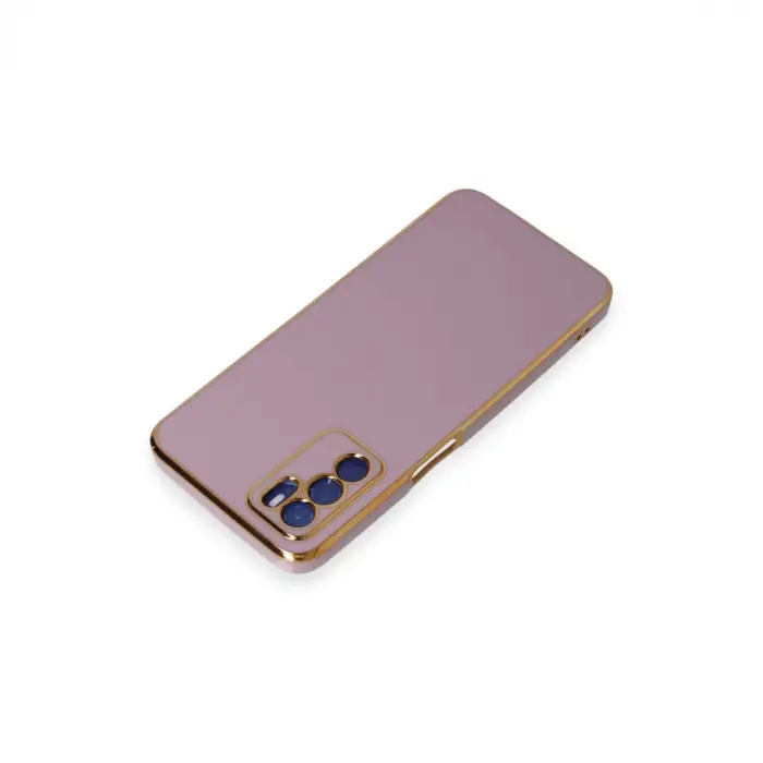 Oppo A16 Kılıf Volet Silikon - Mor