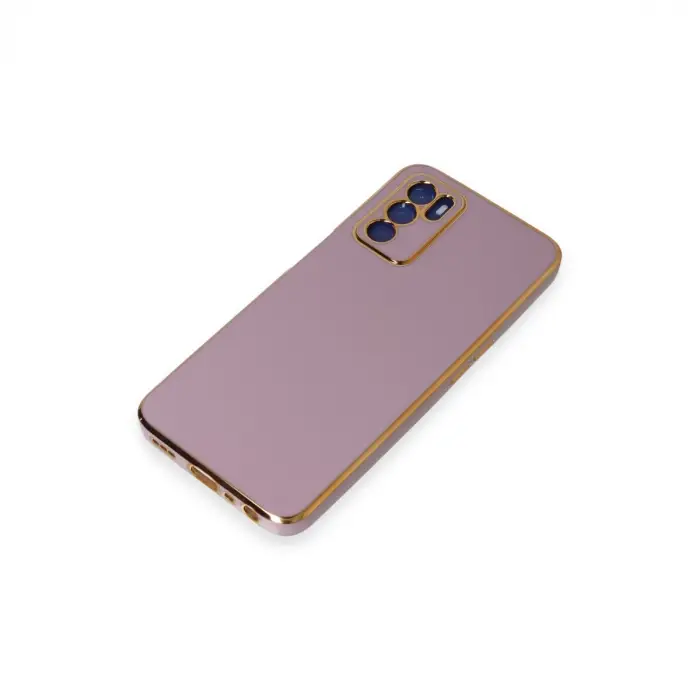 Oppo A16 Kılıf Volet Silikon - Mor