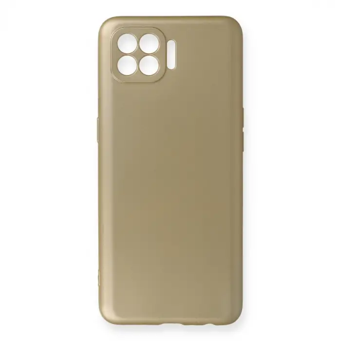 Oppo Reno 4 Lite Kılıf First Silikon - Gold
