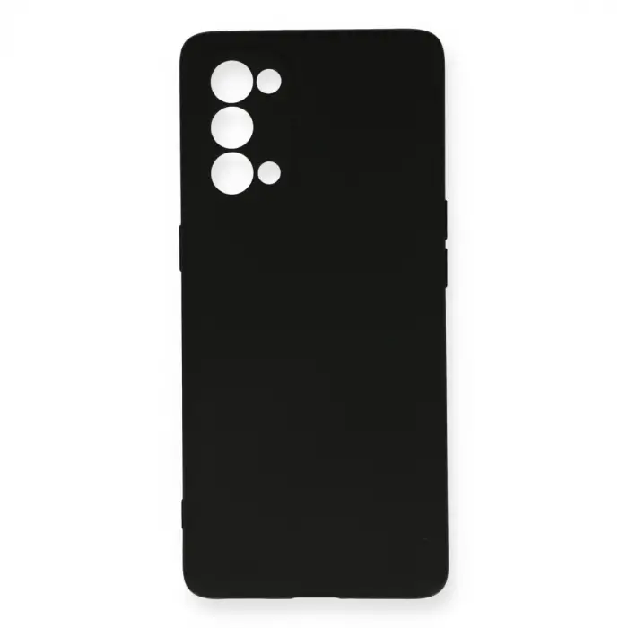 Oppo Reno 5 Kılıf Nano İçi Kadife Silikon - Siyah