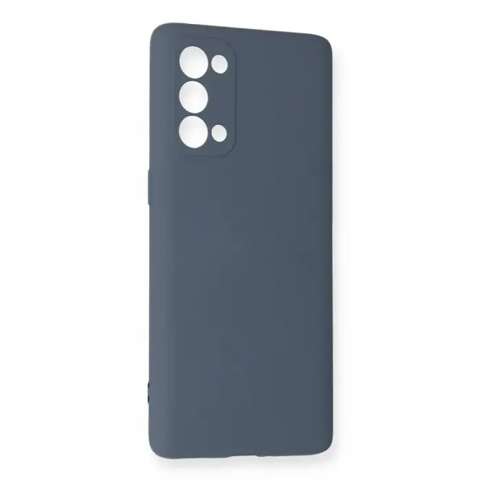 Oppo Reno 5 Pro Kılıf Nano İçi Kadife Silikon - Gri