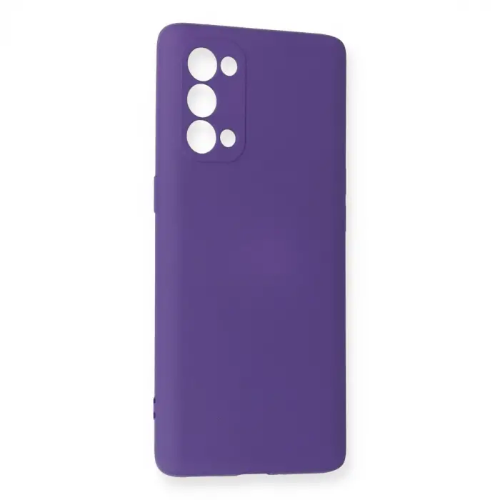 Oppo Reno 5 Pro Kılıf Nano İçi Kadife Silikon - Mor