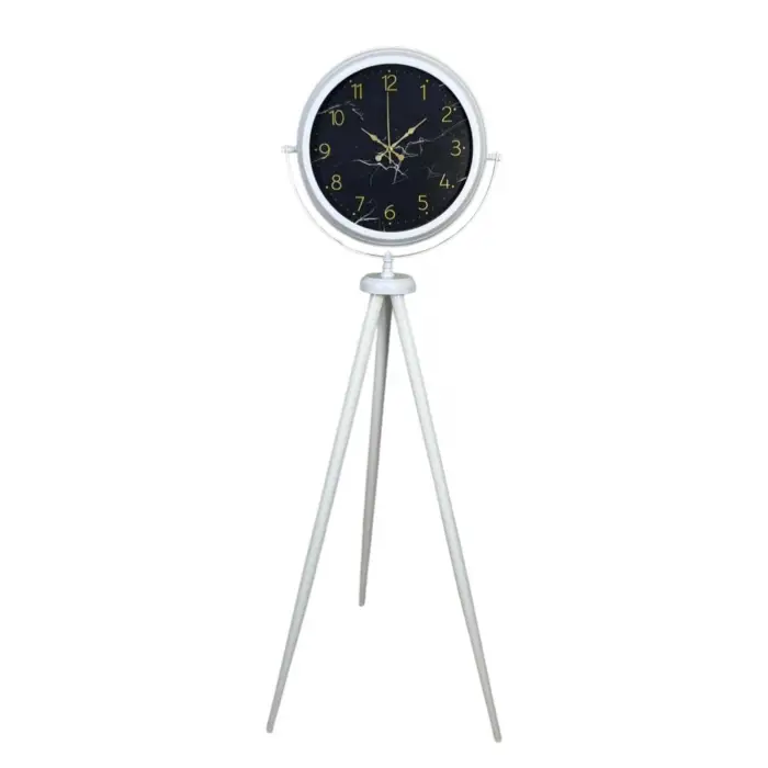 Premium Mermer Desenli Tripod Ayaklı Saat