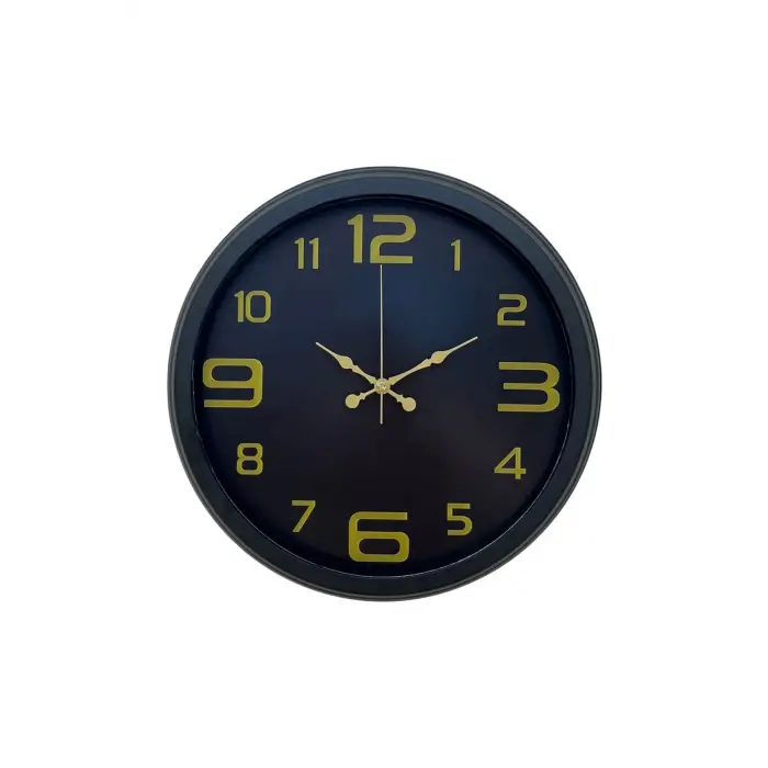 Prime Black 40 cm Metal Modern Tasarım Duvar Saati