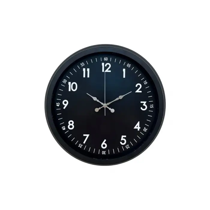 Pure Dark Black 40 Cm Metal Duvar Saati