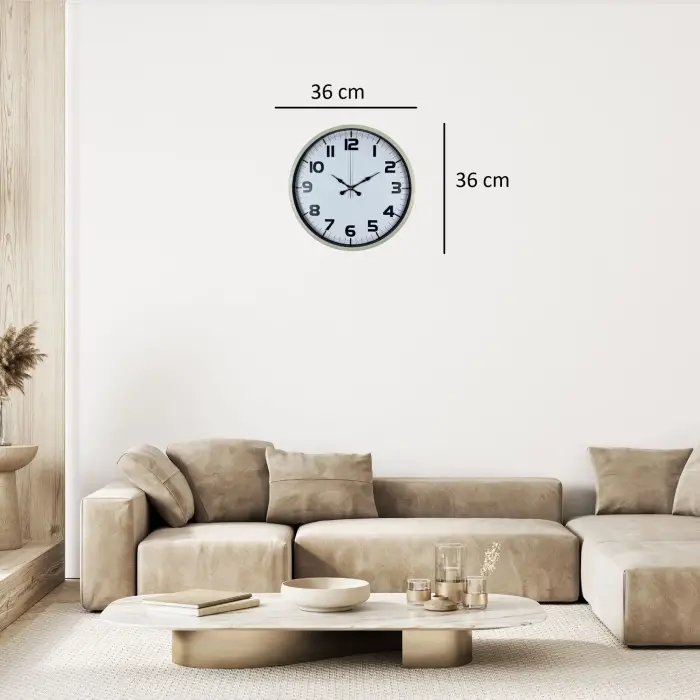 Pure Krem 36 Cm Klasik Duvar Saati