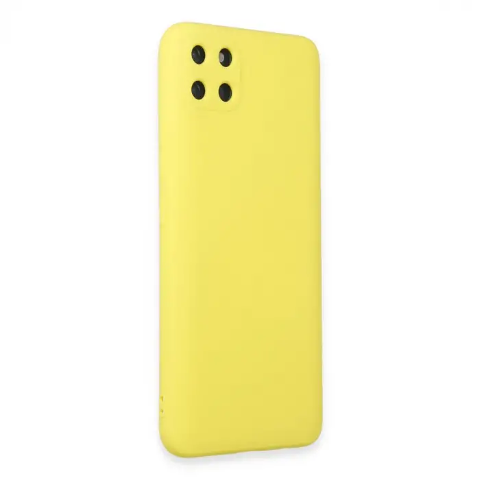 Realme C11 Kılıf Nano İçi Kadife Silikon - Sarı