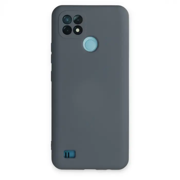 Realme C21 Kılıf Nano İçi Kadife Silikon - Gri