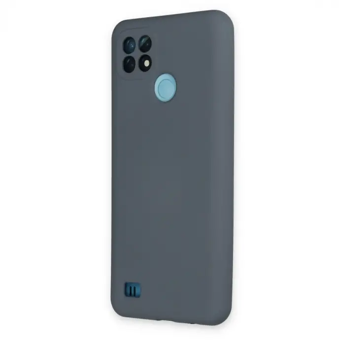 Realme C21 Kılıf Nano İçi Kadife Silikon - Gri