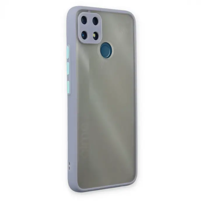 Realme C25 Kılıf Montreal Silikon Kapak - Gri