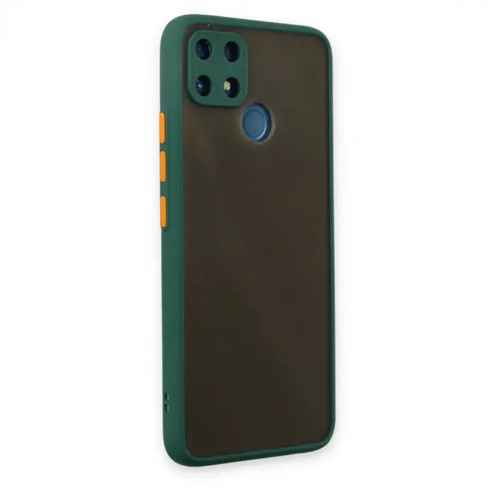 Realme C25 Kılıf Montreal Silikon Kapak - Yeşil