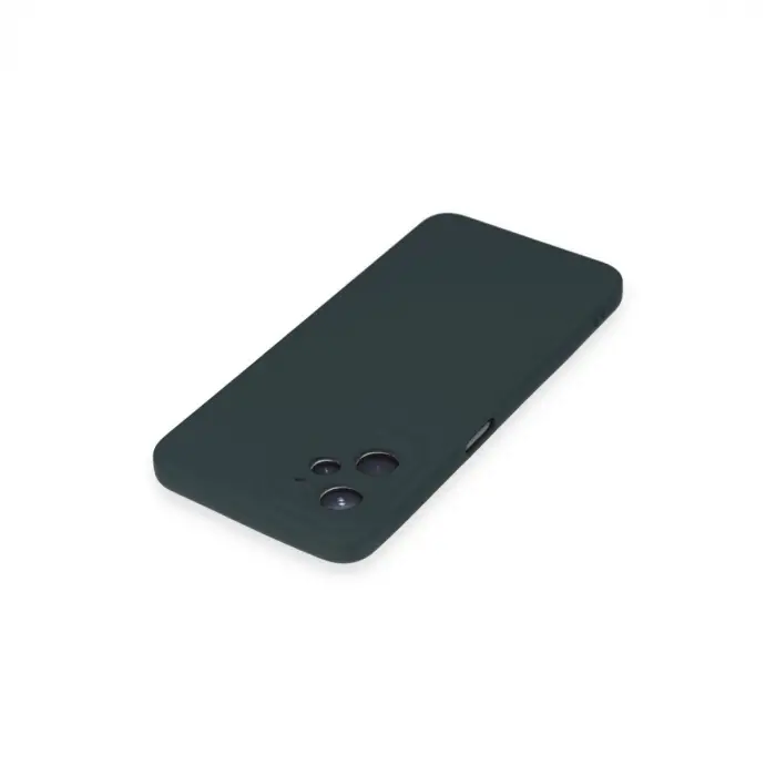 Realme C35 Kılıf Nano İçi Kadife Silikon - Koyu Yeşil