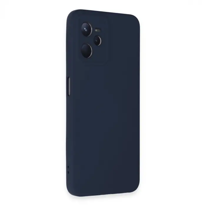 Realme C35 Kılıf Nano İçi Kadife Silikon - Lacivert
