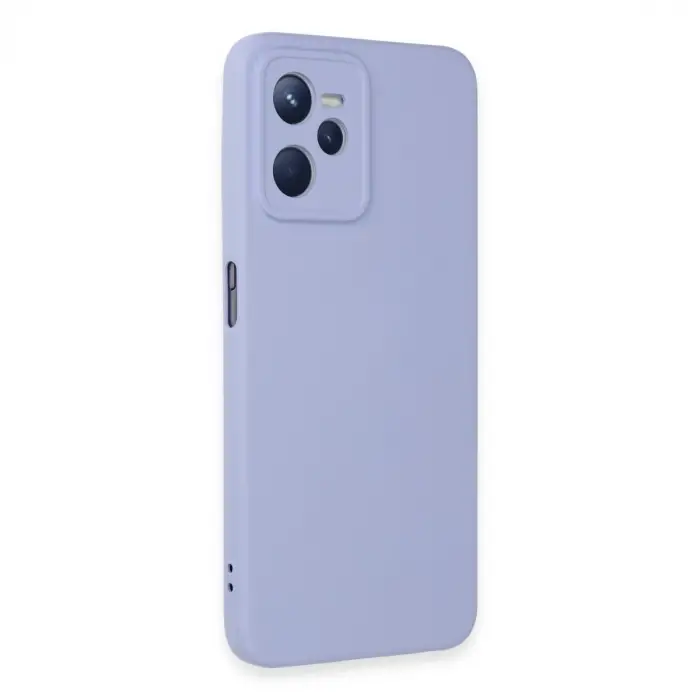 Realme C35 Kılıf Nano İçi Kadife Silikon - Lila