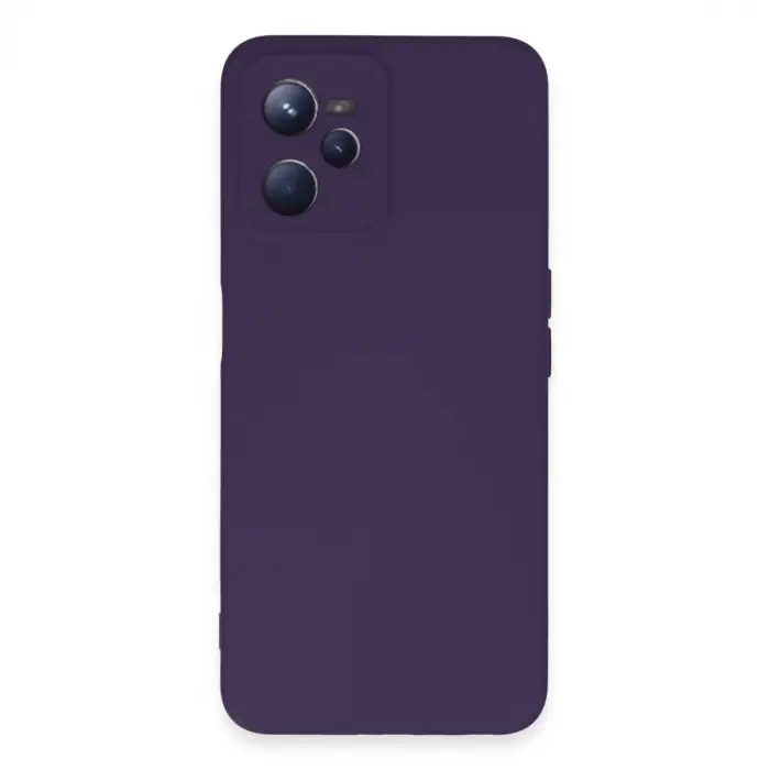 Realme C35 Kılıf Nano İçi Kadife Silikon - Mor