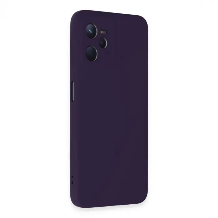Realme C35 Kılıf Nano İçi Kadife Silikon - Mor