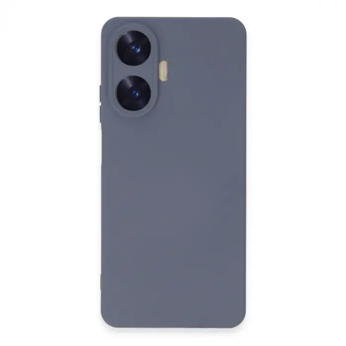 Realme C55 Kılıf Nano İçi Kadife Silikon - Gri