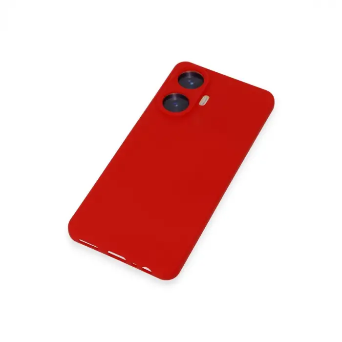 Realme C55 Kılıf Nano İçi Kadife Silikon - Kırmızı