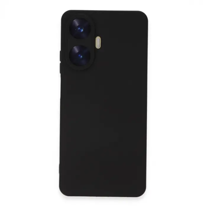 Realme C55 Kılıf Nano İçi Kadife Silikon - Siyah