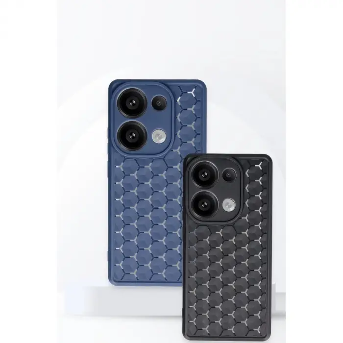 Realme C65 Kılıf Petek Silikon Kapak - Lacivert