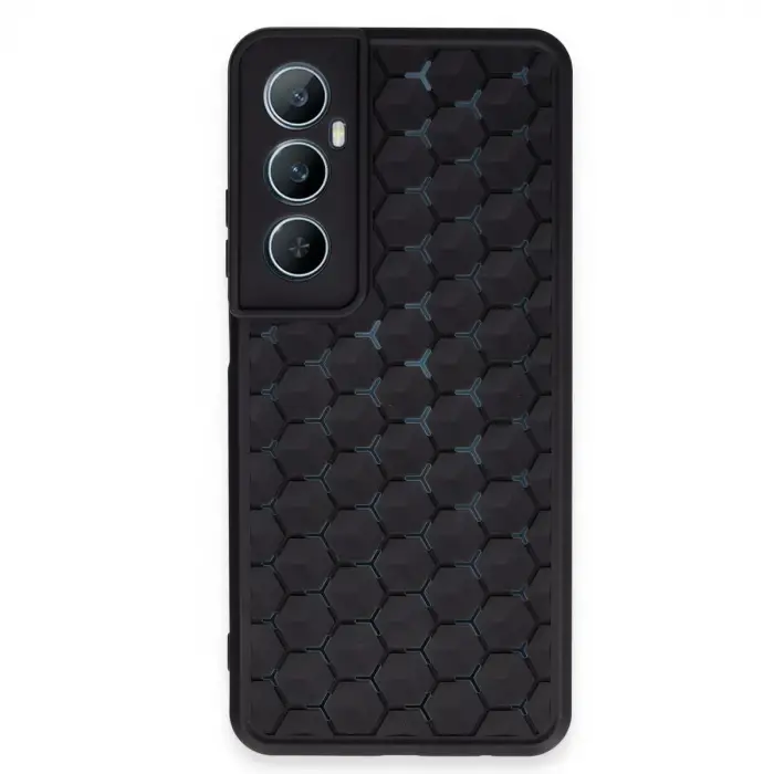 Realme C65 Kılıf Petek Silikon Kapak - Siyah